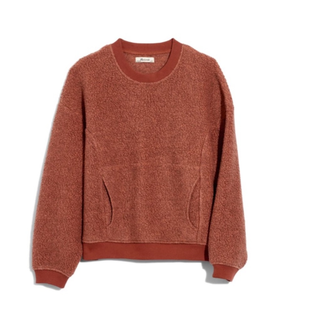 NWT Madewell Recycled Polartec Fleece Crewneck